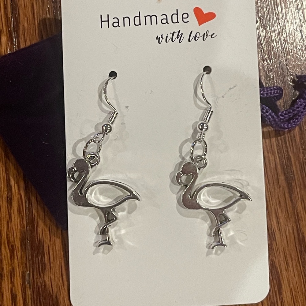 Flamingo themed earrings